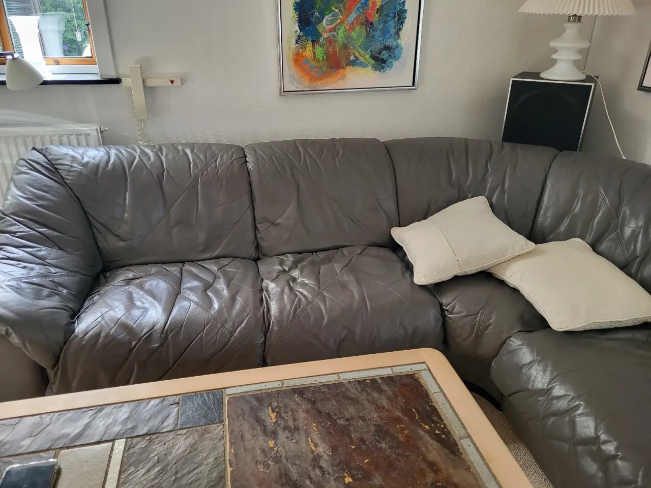 Billede 3 - Hjørnesofa i læder