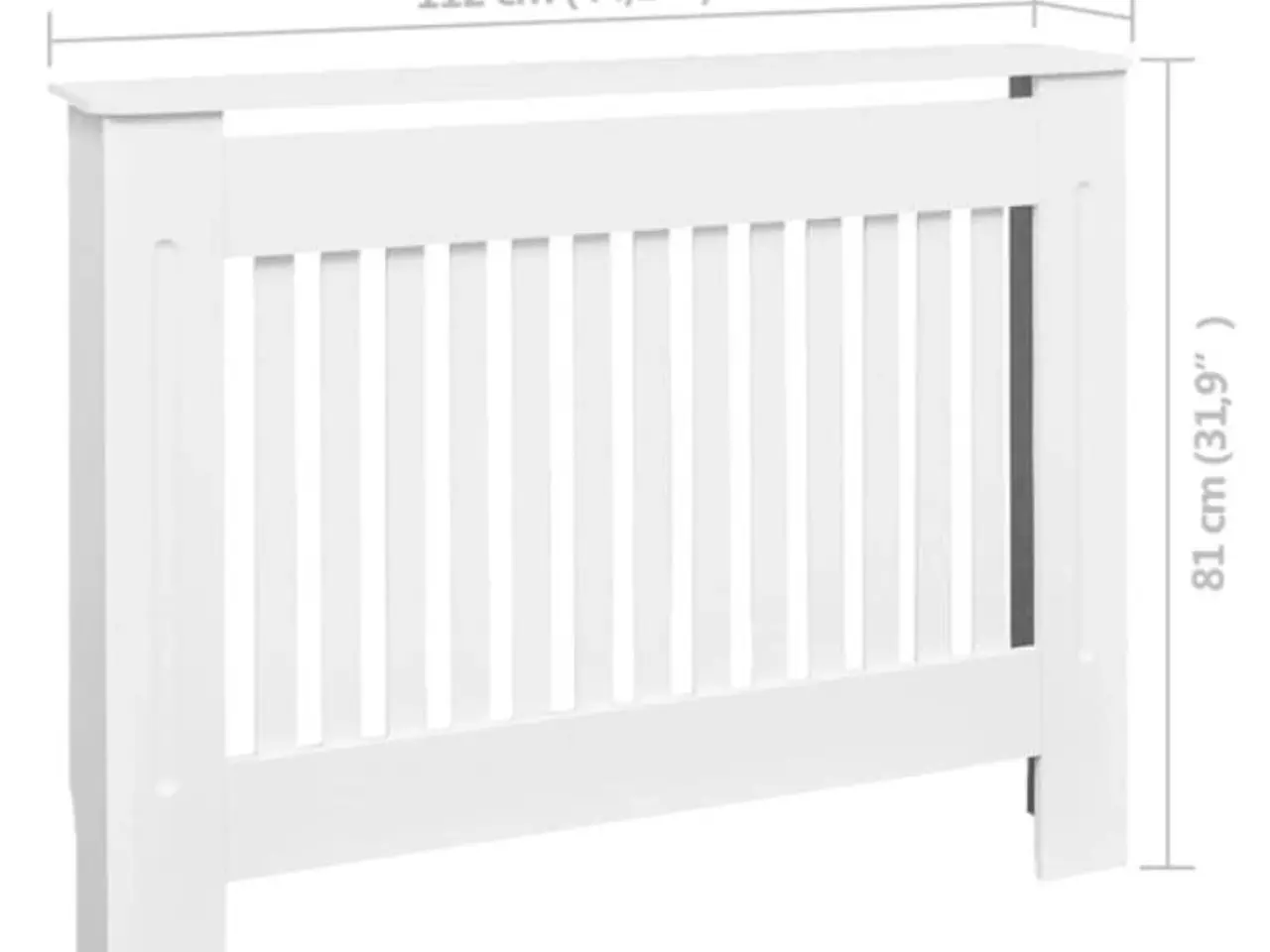 Billede 4 - Radiatorskjuler i MDF 112 cm hvid