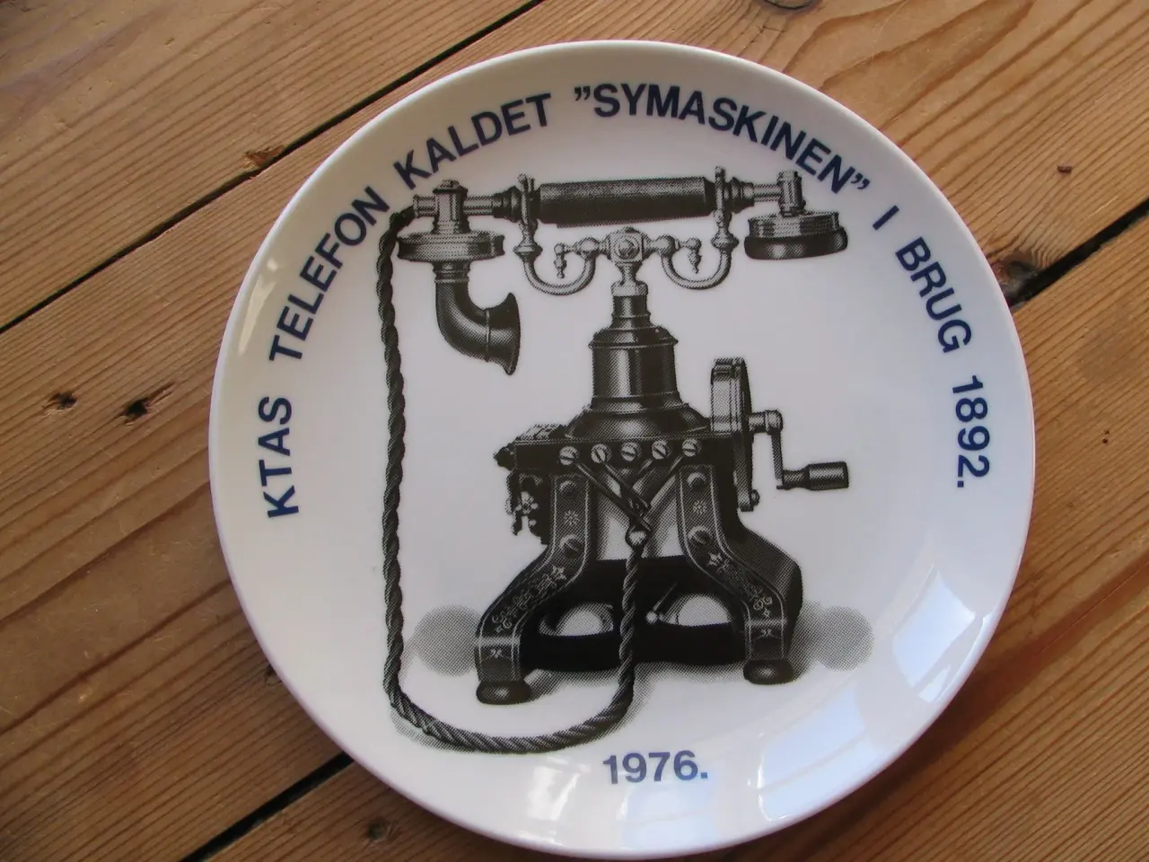 Billede 1 - KTAS Telefonplatte, porcelæn