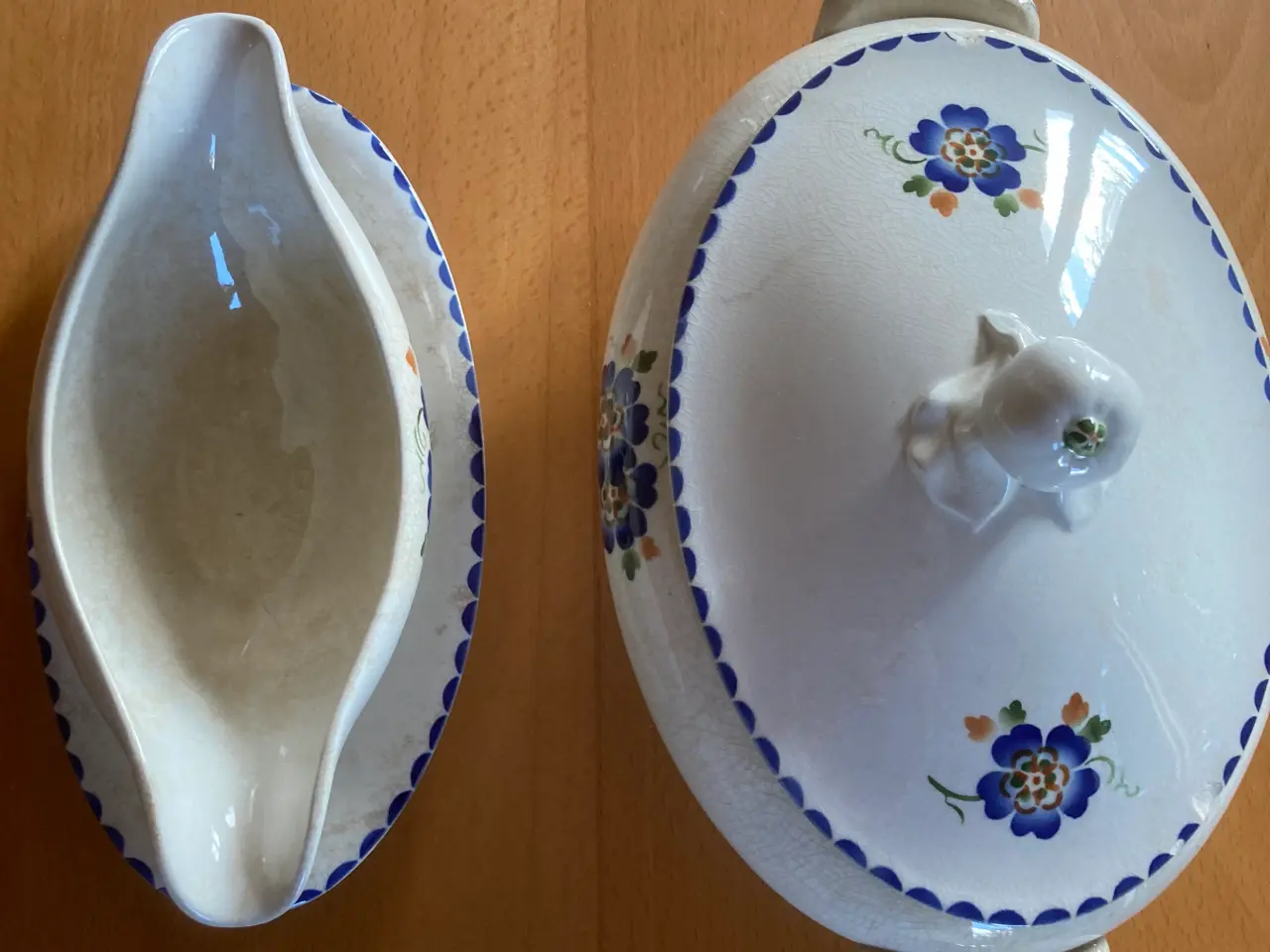 Billede 1 - Københavns Porcelænsfabrik, lågfad, sovseskål