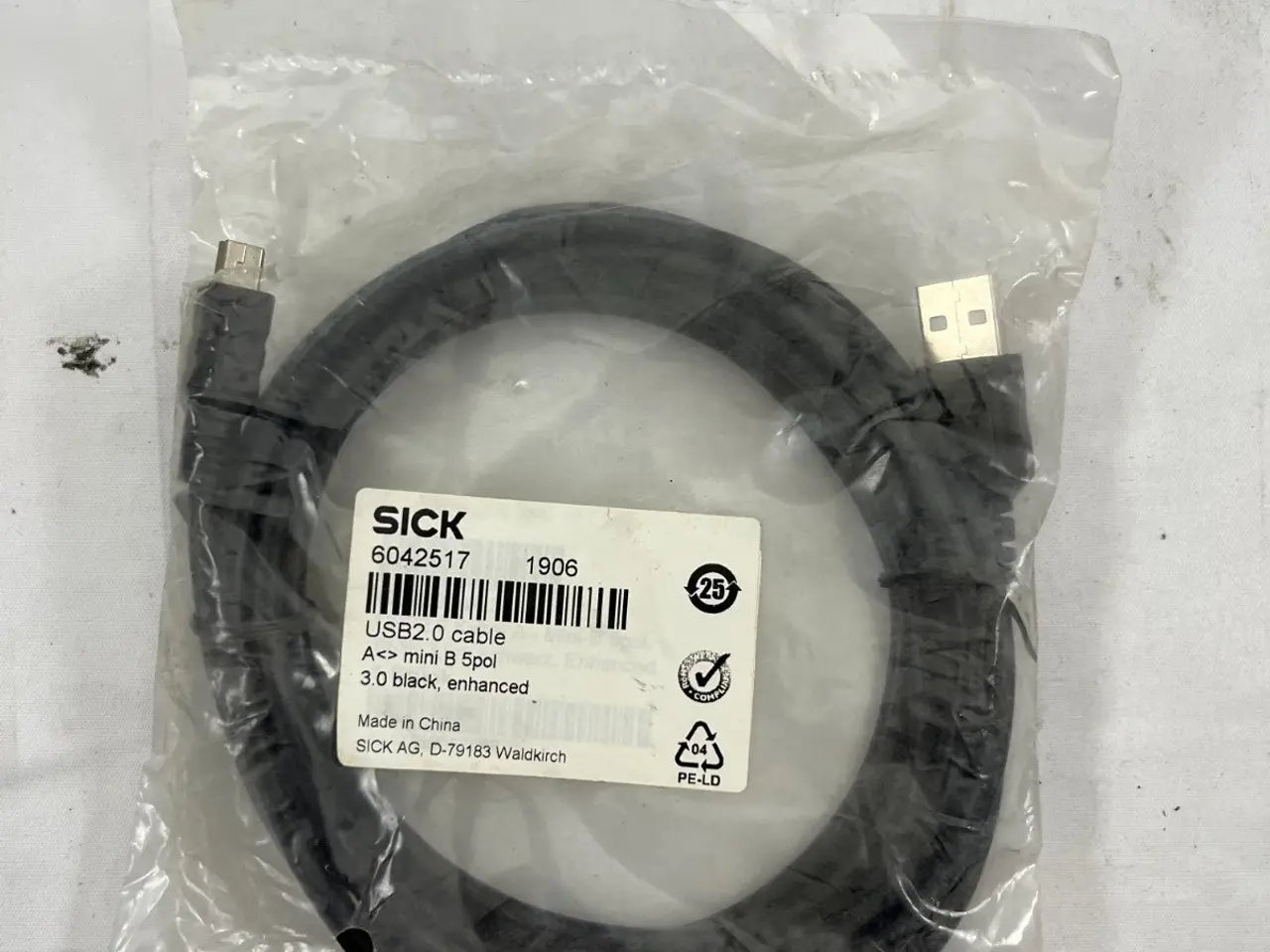 Billede 2 - SICK 6042517 USB2.0 kabel A to Mini B 5-Pin 3m