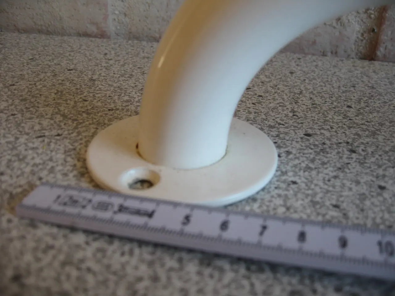 Billede 3 - Hvidt støttegreb i metal – 35-40 cm