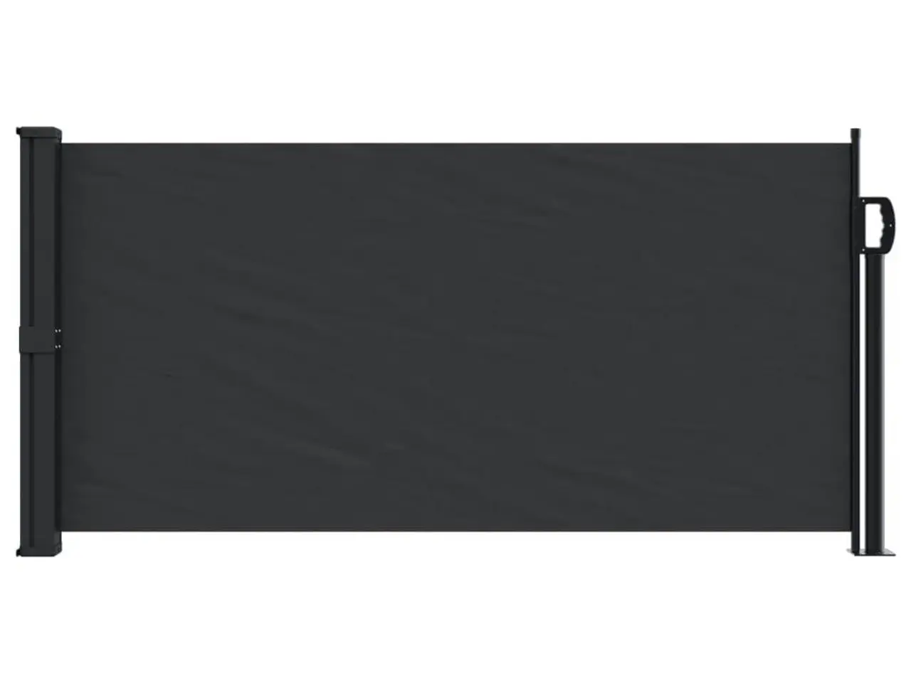Billede 3 - Sidemarkise 100 × 500 cm - sammenrullelig, sort