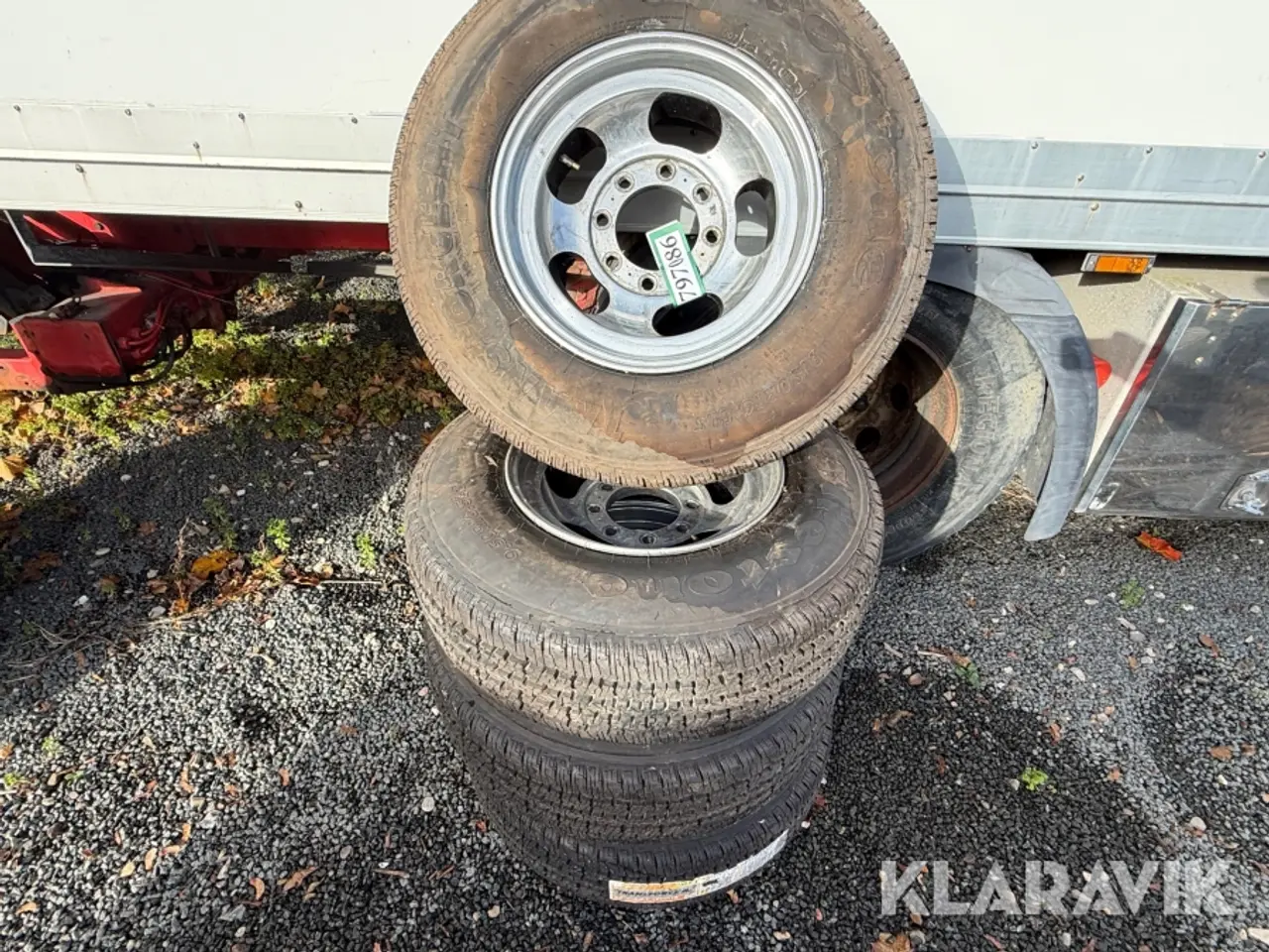 Billede 1 - Dæk og fælge Firestone Chevy Van 4 styk