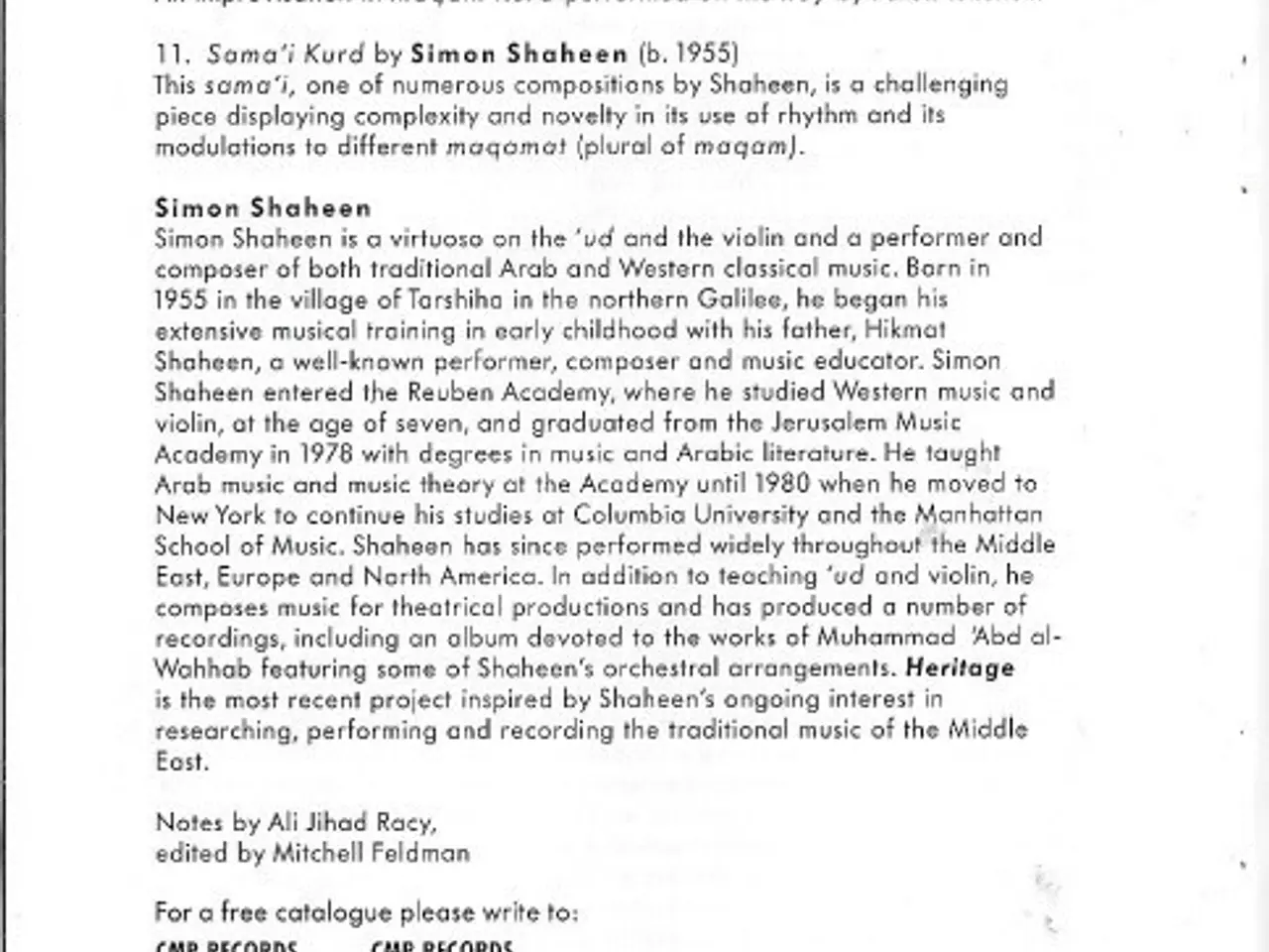 Billede 10 - Simon Shaheen – Turath – CD