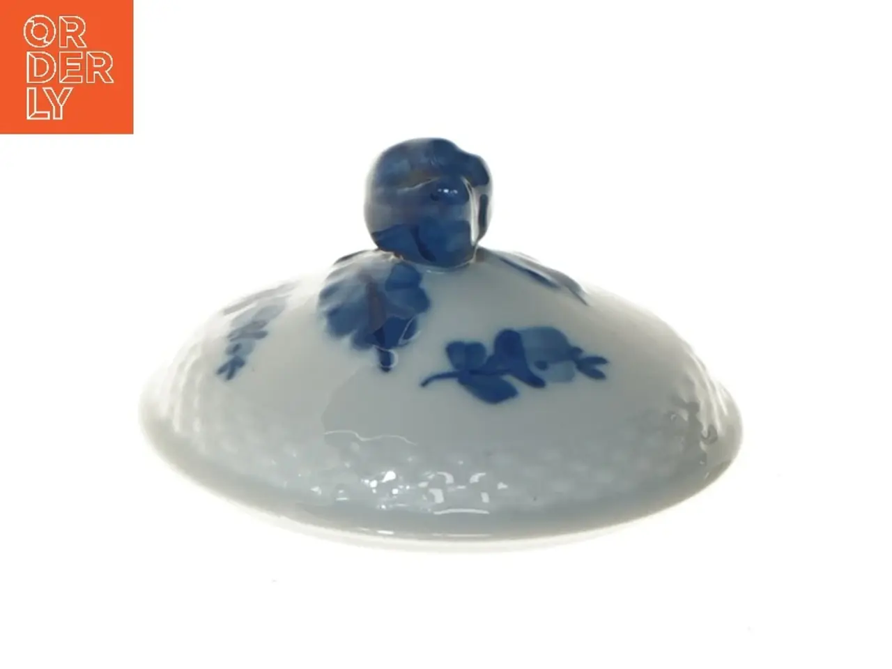 Billede 1 - Porcelænslåg med blomstermotiv fra Royal Copenhagen (str. 9,5 cm)