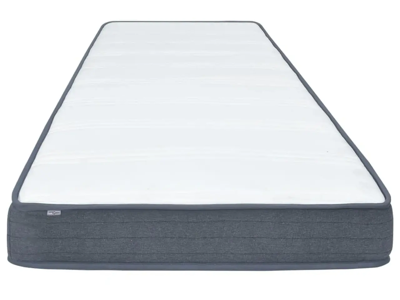 Billede 3 - Madras medium 200 × 140 × 20 cm - hvid/mørkegrå springmadras
