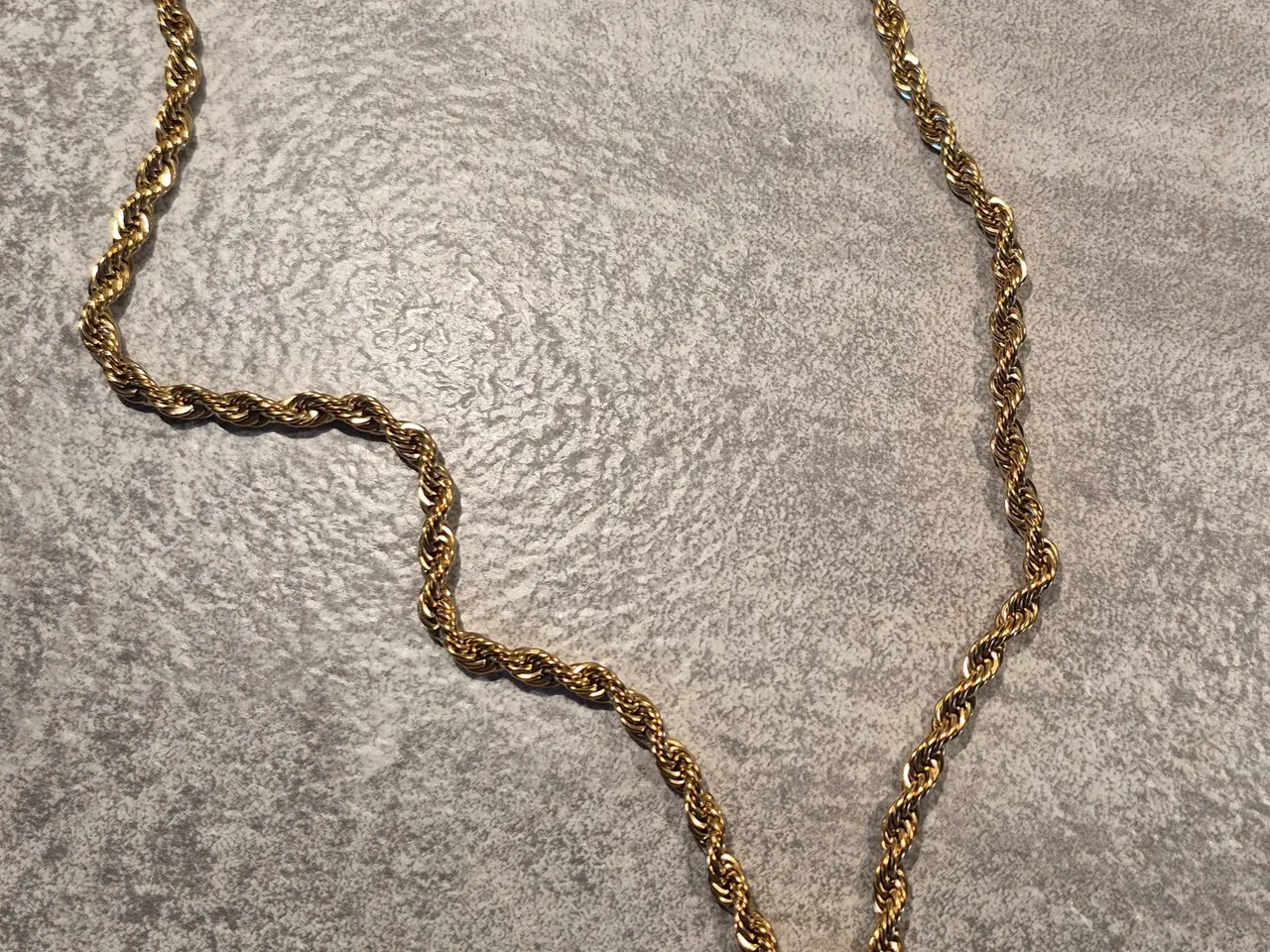 Billede 2 - Goldfilled rope chain med kors