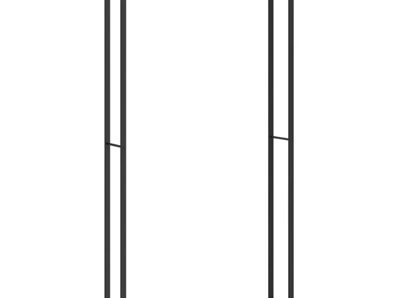 Billede 2 - Brændestativ 110x28x214 cm stål matsort