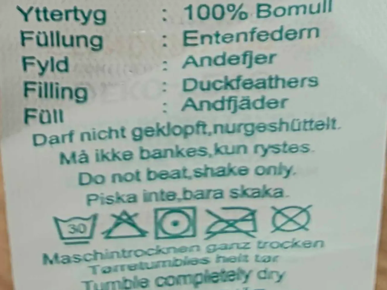 Billede 2 - 2 monteringspuder 30x30 med ægte fjer