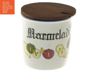 “Pernille” marmeladekrukke med trælåg fra Knabstrup (str. 12 cm)