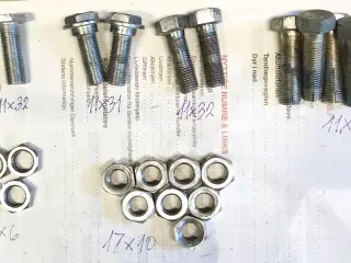11mmx1,25 bolte & møtrikker
