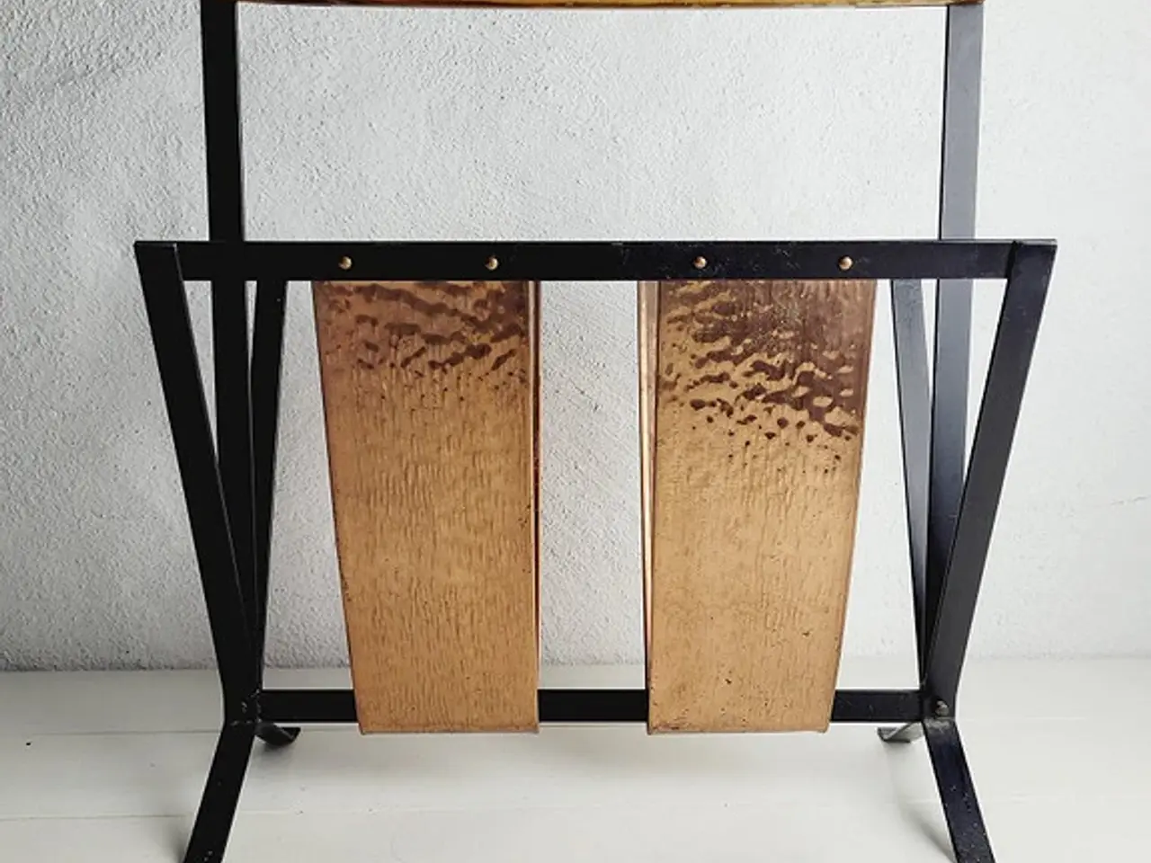Billede 4 - ⭐️- Vintage Magasinholder / Avisholder - Kobber