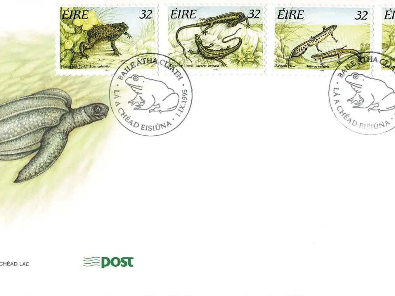 Billede 1 - Irland, Førstedagskuvert 1995 - Padder
