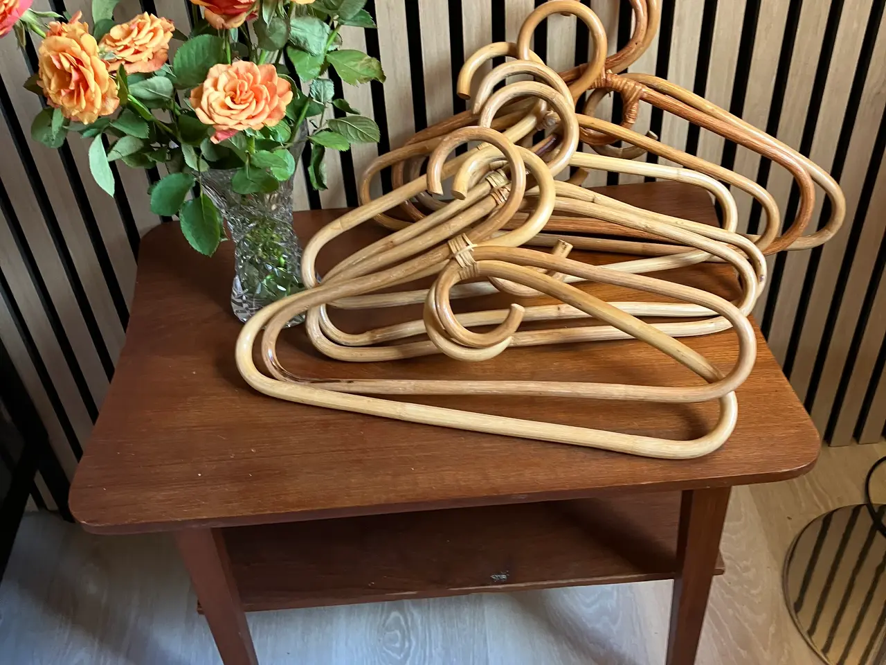 Billede 1 - Retro bambusbøjler/rattanbøjler