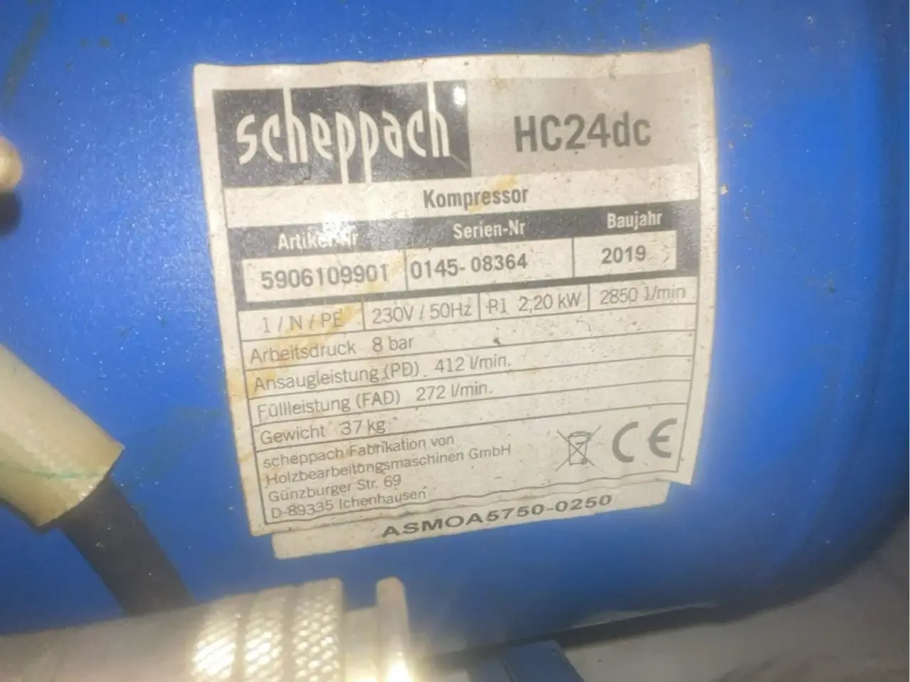Billede 3 - scheppach Hc24dc kompressor
