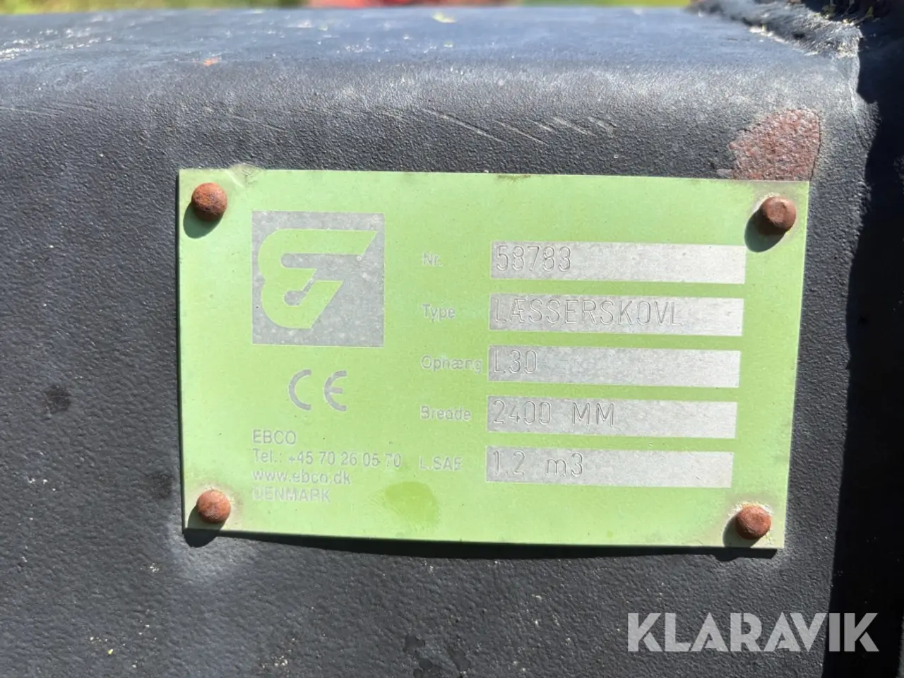 Billede 8 - Læsserskovl EBCO - L30 ophæng