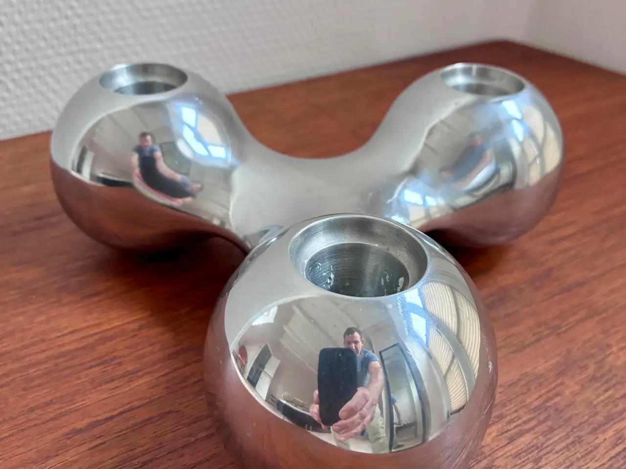 Billede 1 - Aluminium, Lysestage , Arne Jacobsen design for Ge