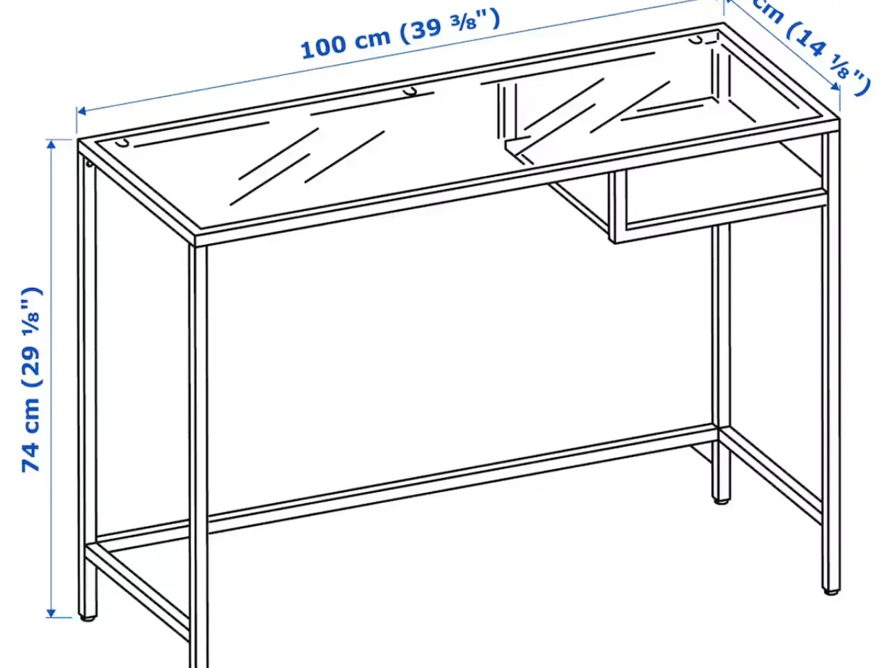 Billede 6 - VITTSJÖ Bord til bærbar computer 100x36 cm