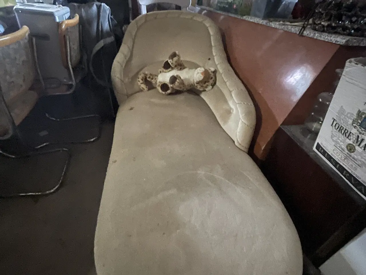 Billede 1 - Retro sofa i flot velour og retro skammel 