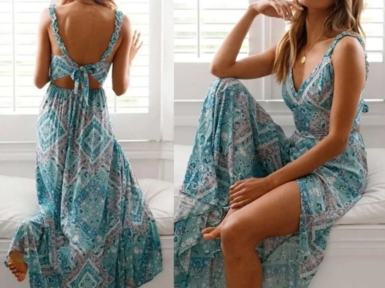 Billede 3 - BOHO skøn sommer kjole - Lang - I XL