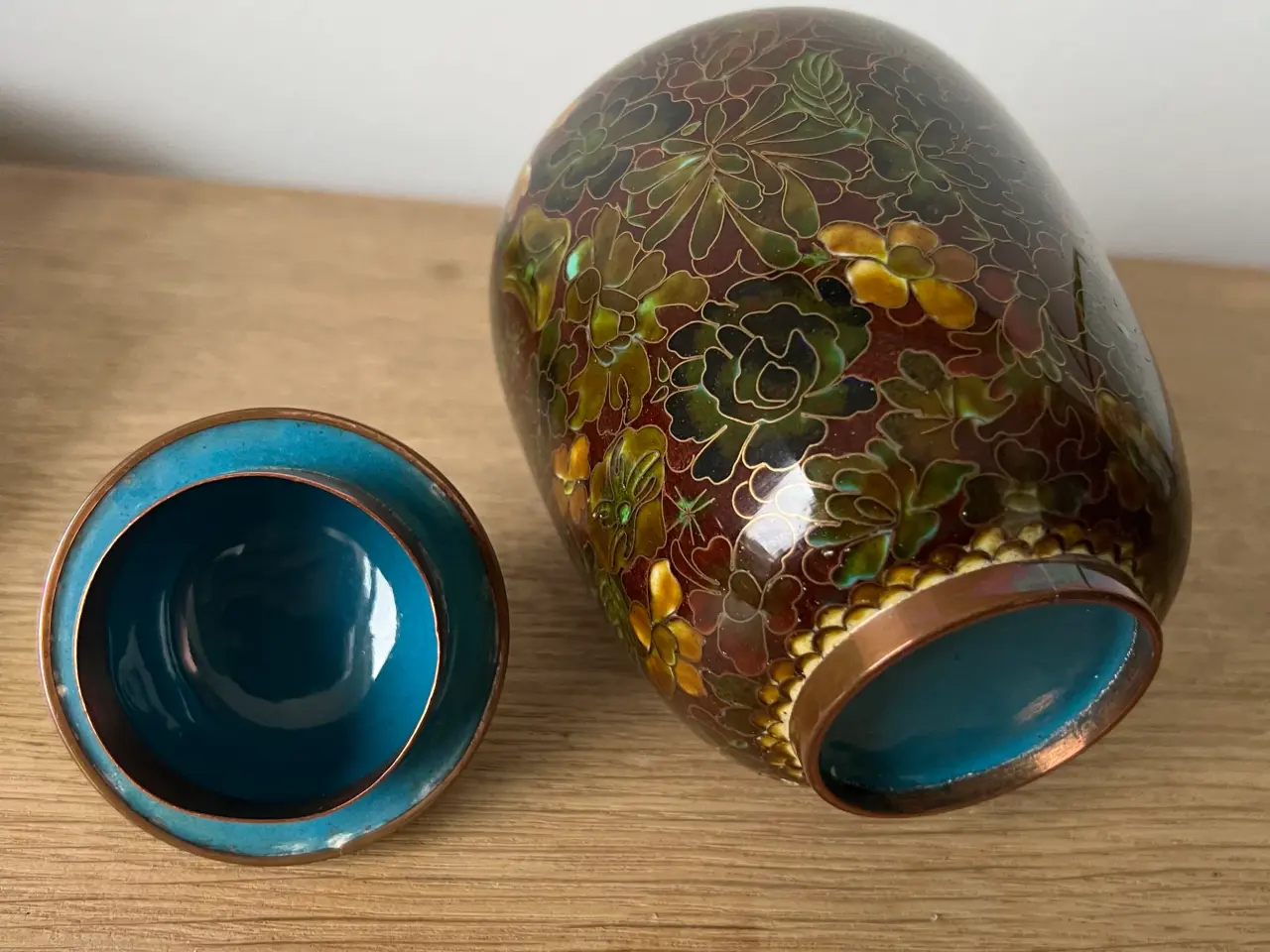 Billede 2 - Cloisonne låg krukke