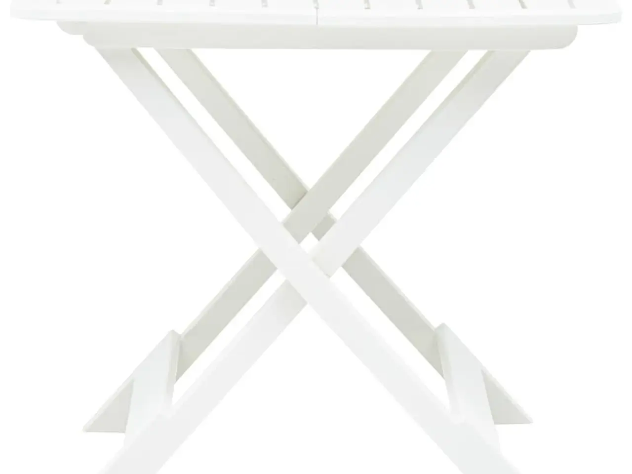 Billede 3 - Foldbart havebord i plastik - hvid, 79 × 72 × 70 cm