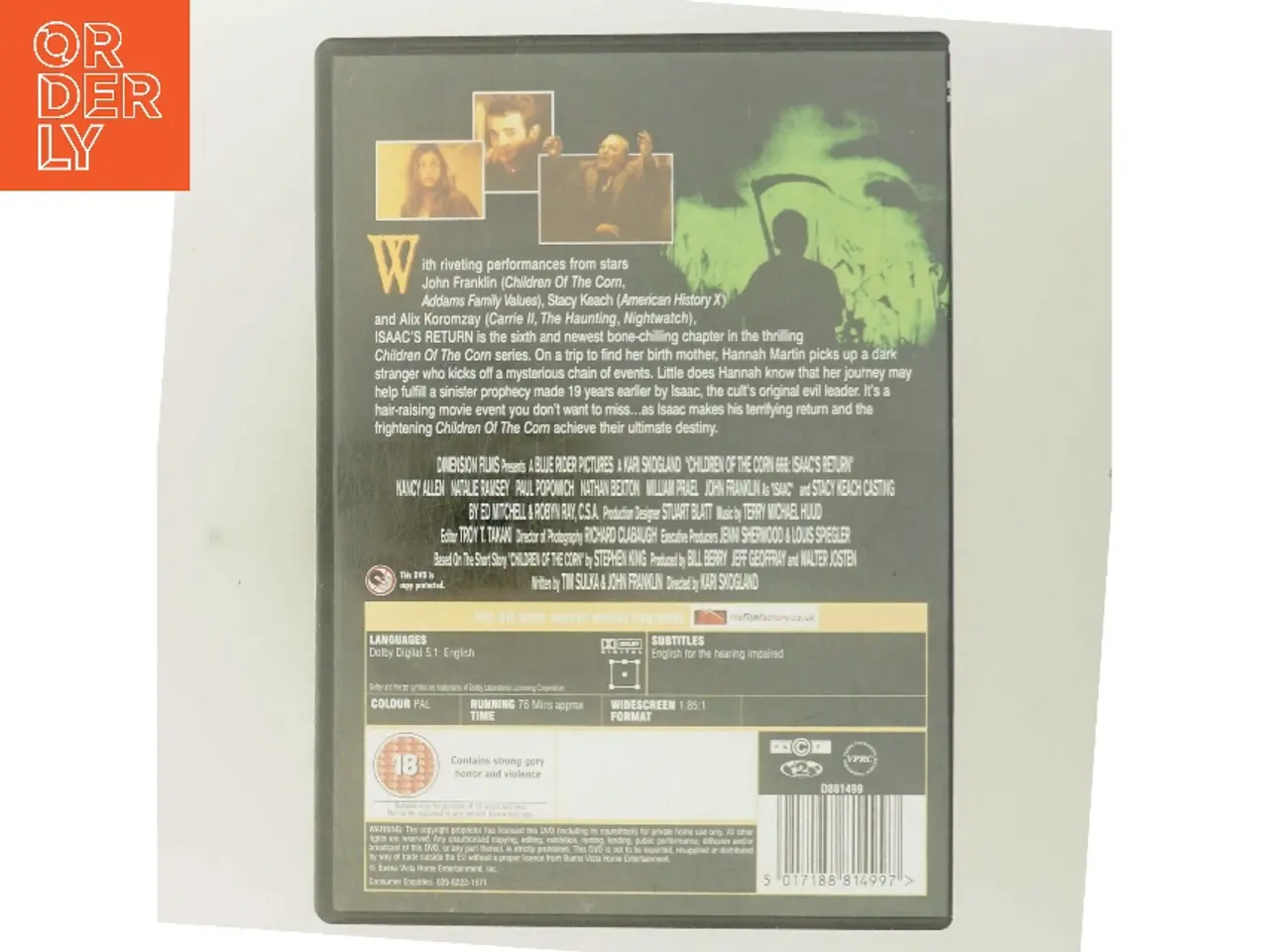Billede 3 - Children of the Corn 666: Isaac's Return med John Franklin (DVD)