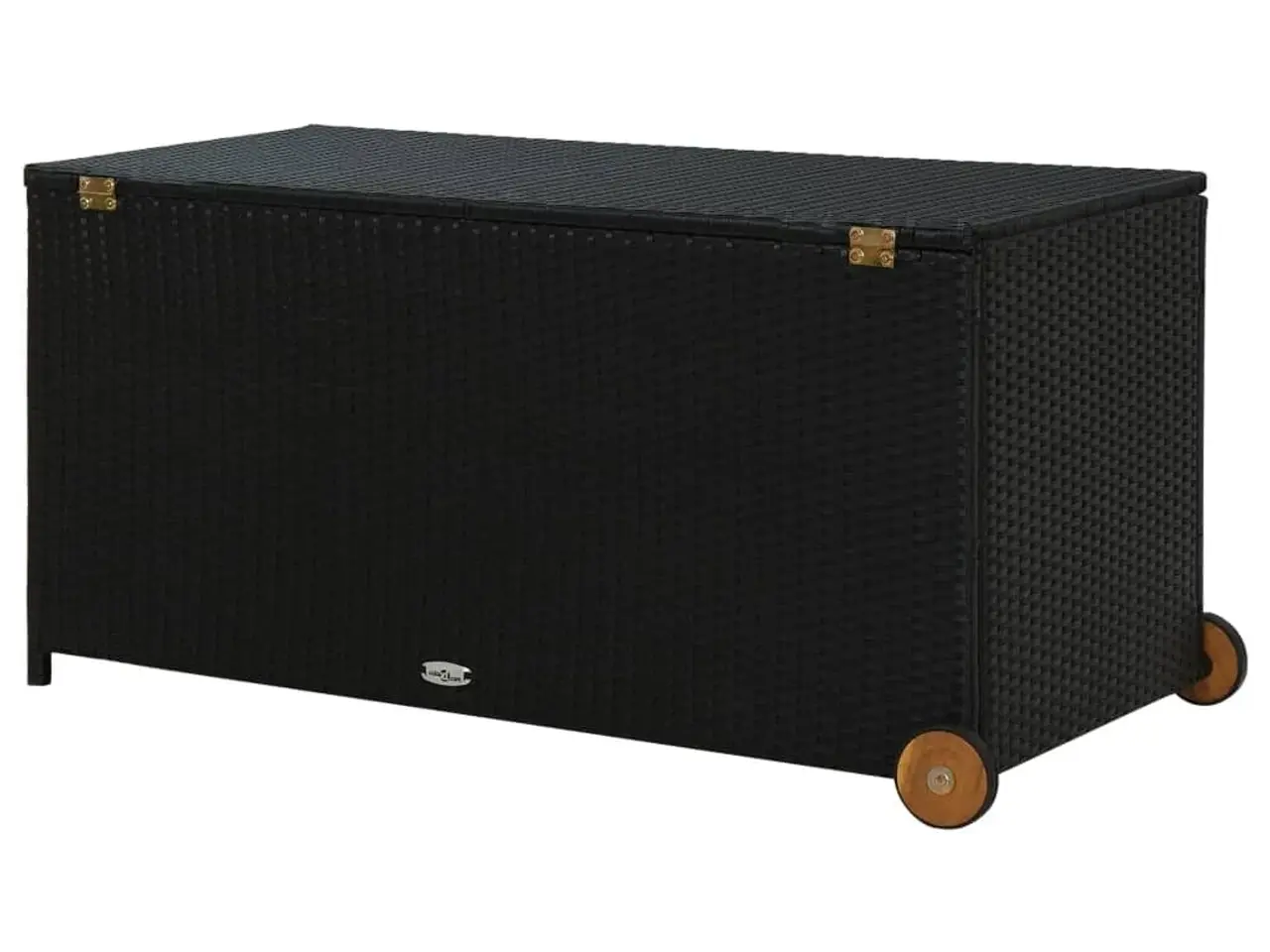 Billede 4 - Opbevaringskasse til haven 120 × 65 × 61 cm i sort polyrattan med hjul