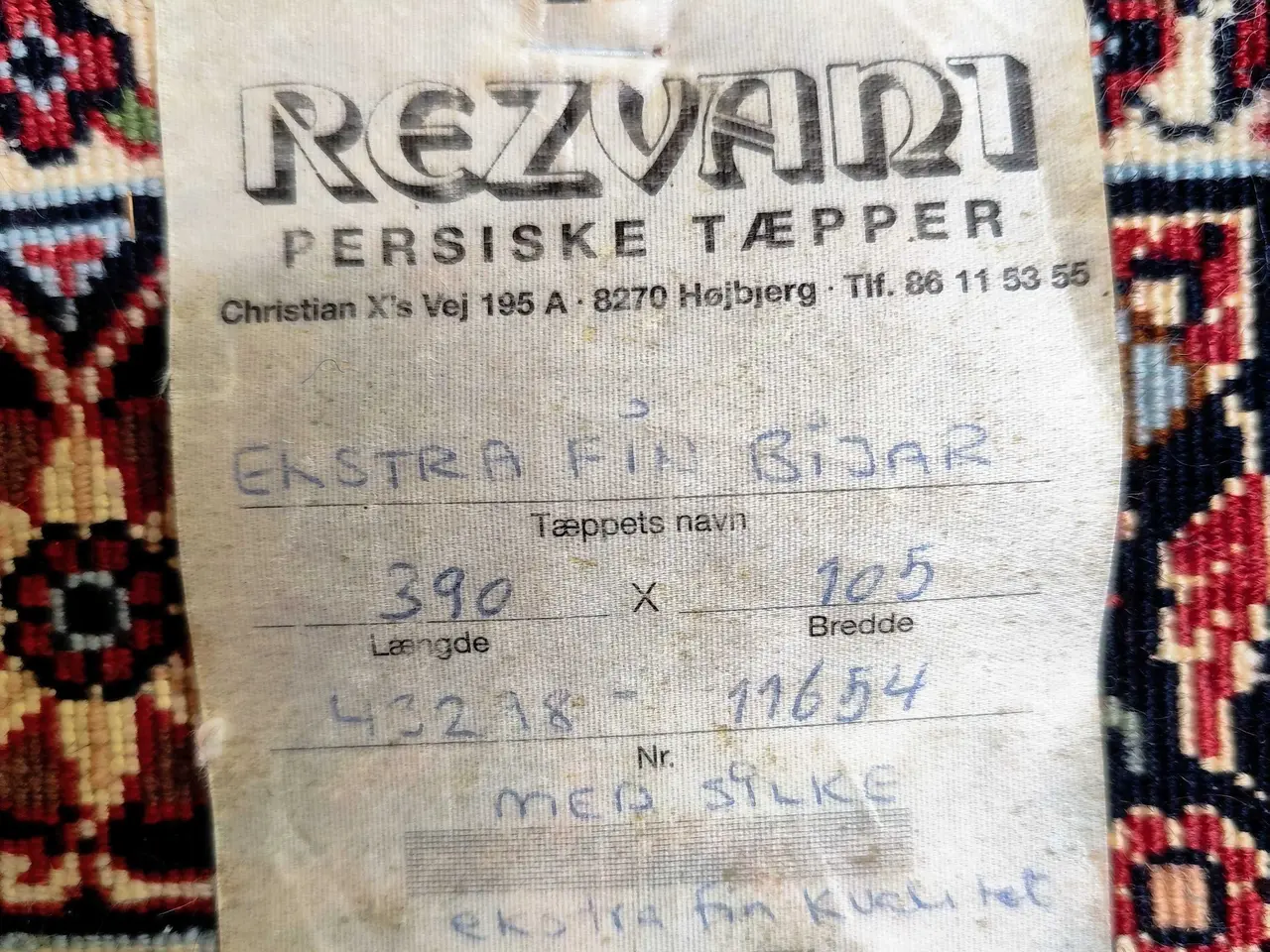 Billede 2 - Bidjar tæppe med silke