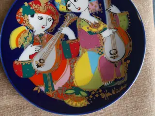 Bjørn Wiinblad Aladdin platte, Rosenthal porcelæn.