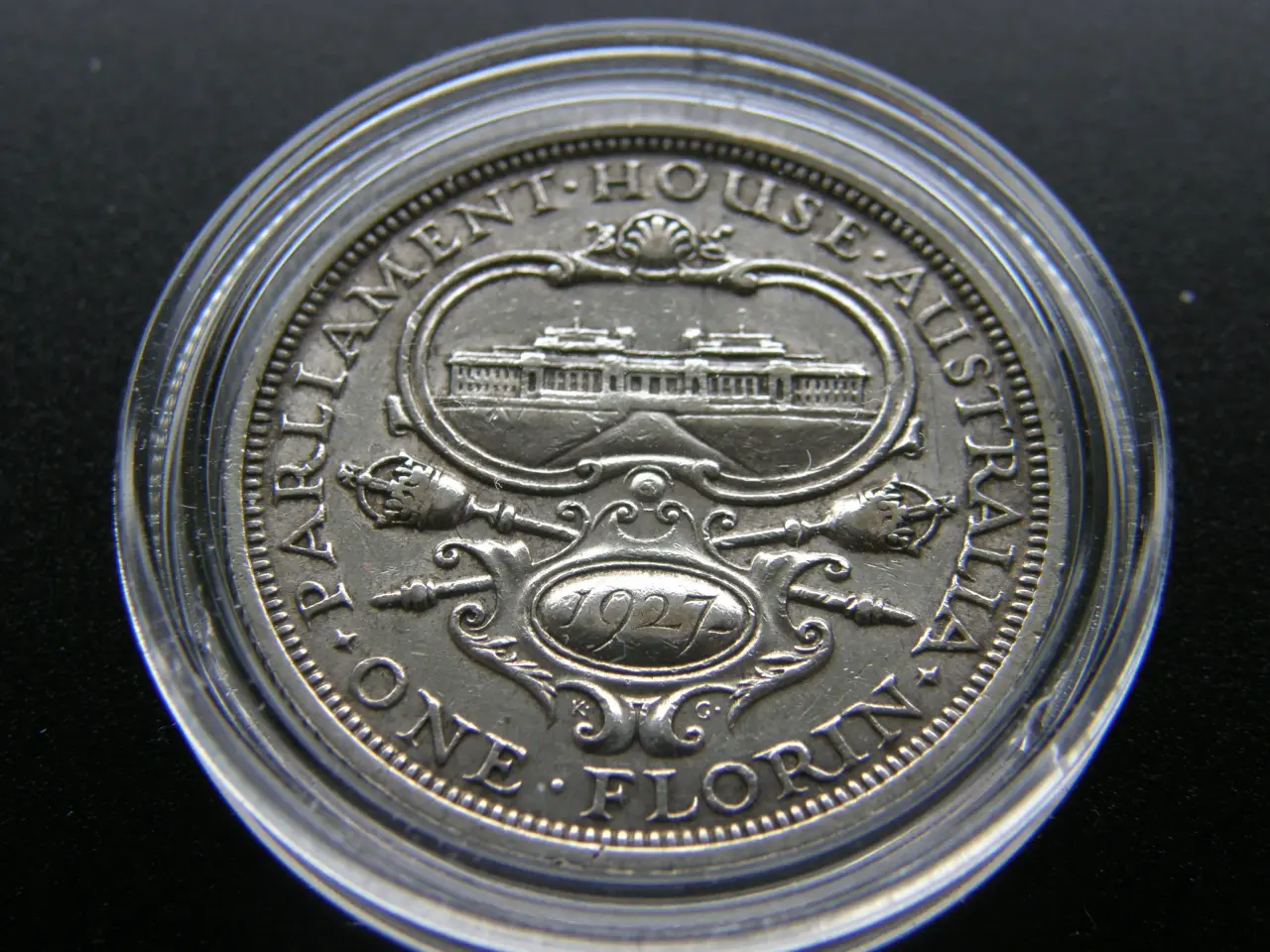Billede 1 - Australien  Florin  sølv  1927 Jubi.  KM#31.