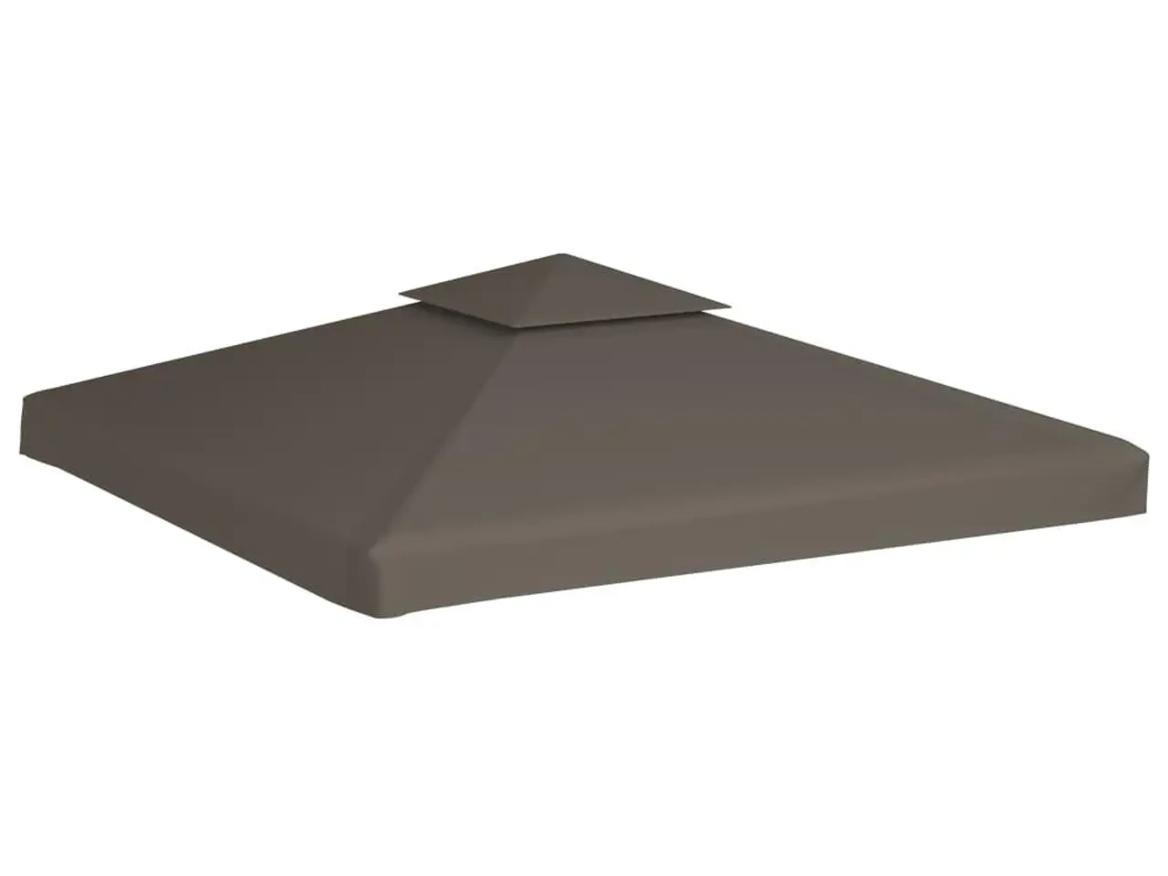 Billede 2 - Pavillontopdække i 2 lag 3×3 m - 310 g/m², gråbrun
