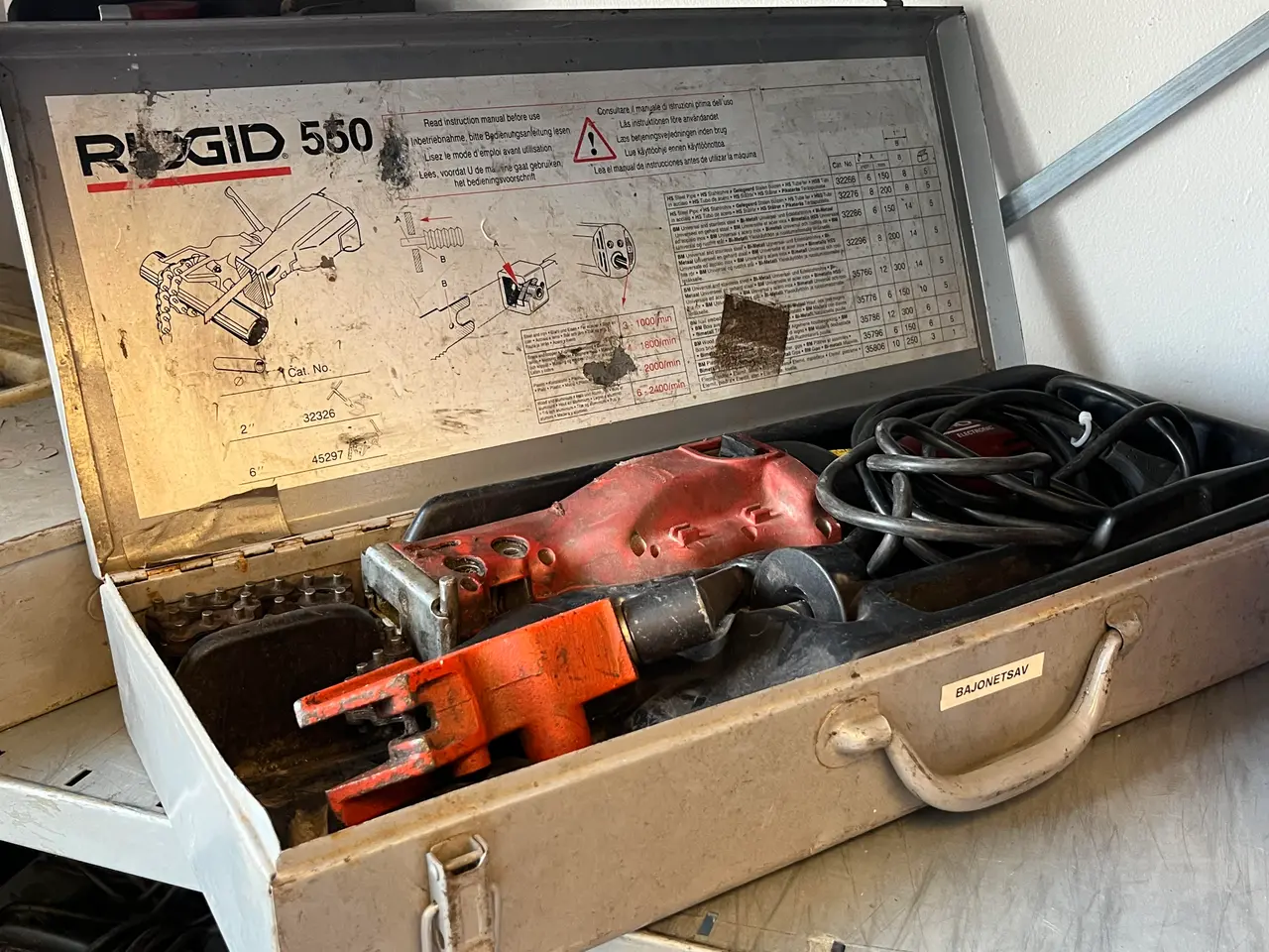 Billede 2 - Bajonetsav med rørholder RIDGID 550