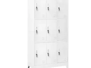 Lockerskab med 9 rum 90x45x180 cm grå