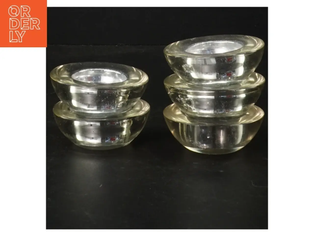 Billede 1 - Glas fyrfadsstager (str. Ø 7,5 cm)