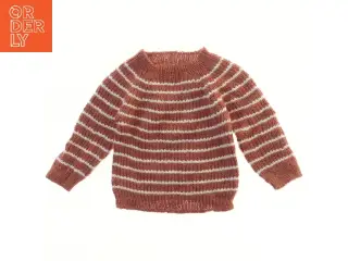 Strikket bluse med striber (str. bryst 26 cm, længde 30 cm)