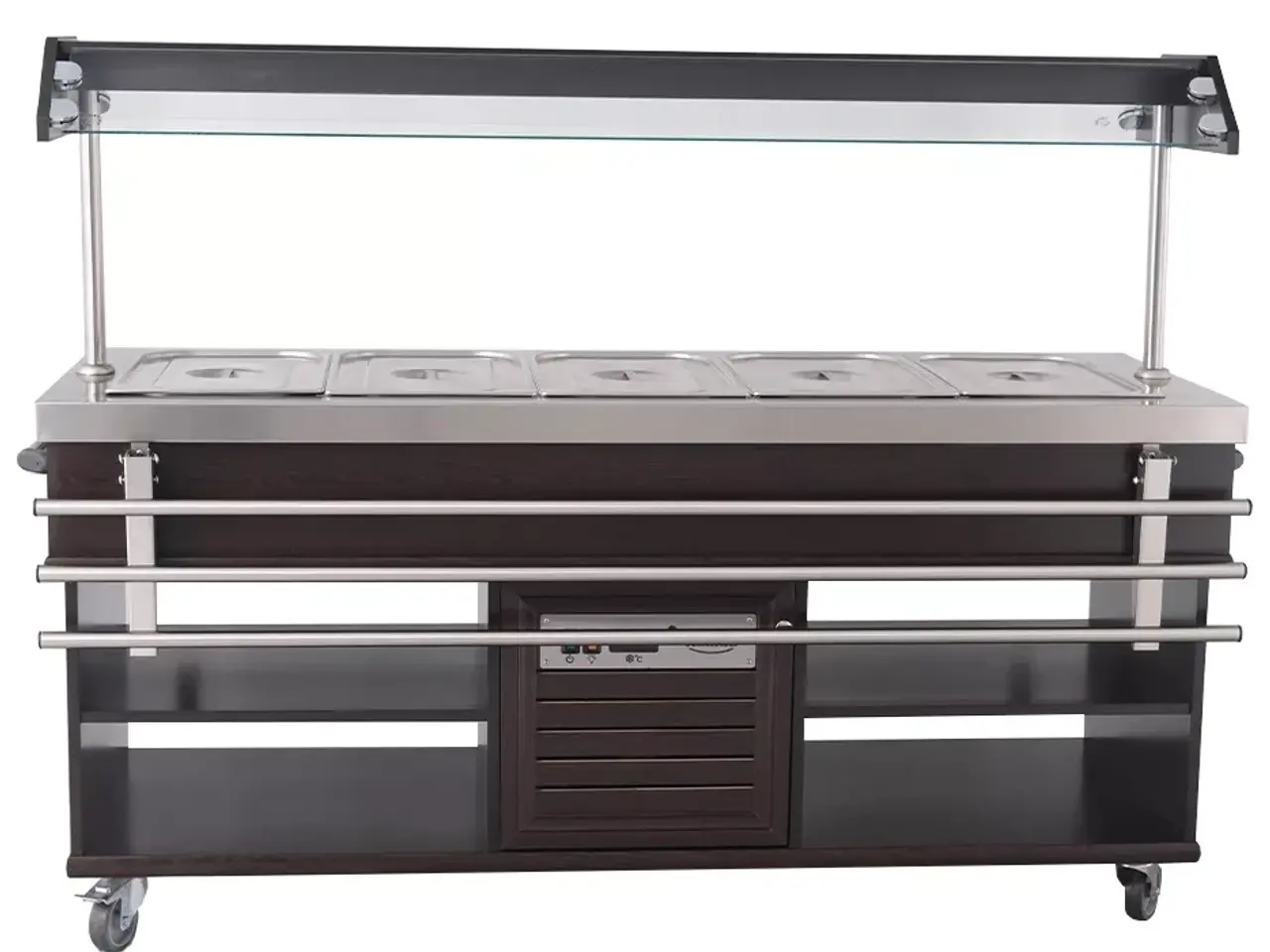 Billede 2 - Salatbar GN 5/1 – Mahogni Finish & LED-lys