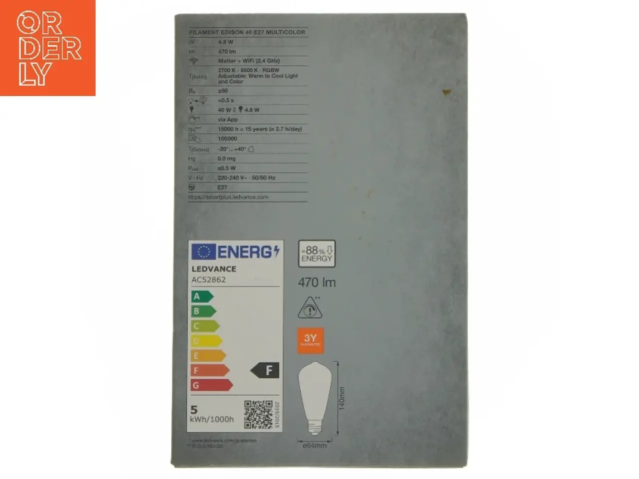 Billede 5 - LEDVANCE Smart+ LED-pære E27 Multicolor fra Ledvance (str. ø 6,4, 14 cm)