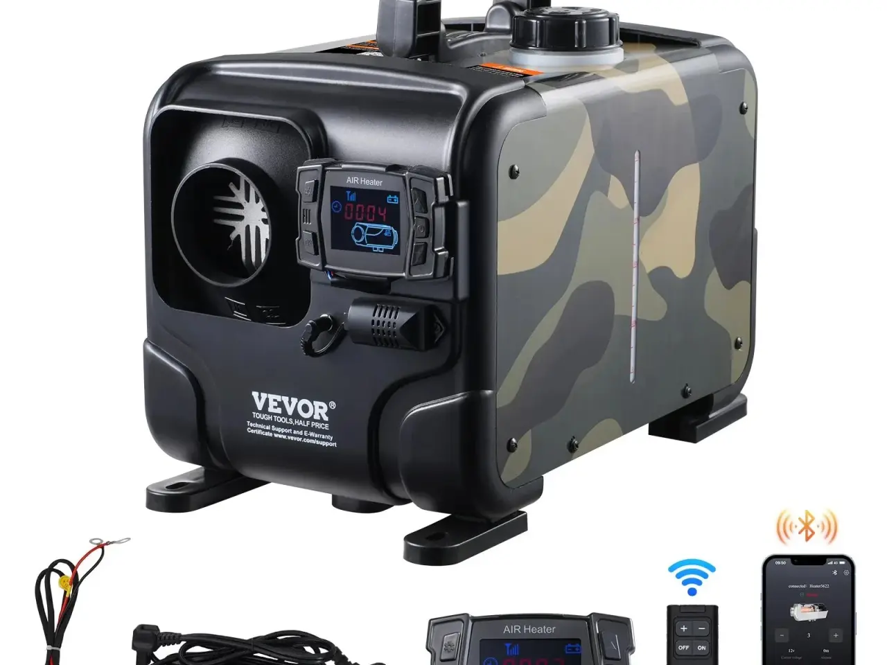 Billede 1 - VEVOR 8KW Diesel oliefyr – alt-i-et med Bluetooth