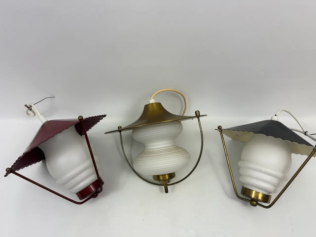 Billede 1 - Vintage opalglas pendler 