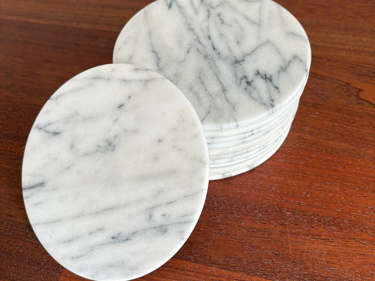 Billede 2 - Runde marmor platter