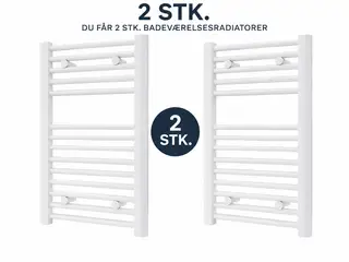 2stk Asola hvid håndklædetørre radiator