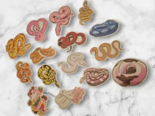 Slange Klistermærke-Pakke – 10 Unikke Designs til