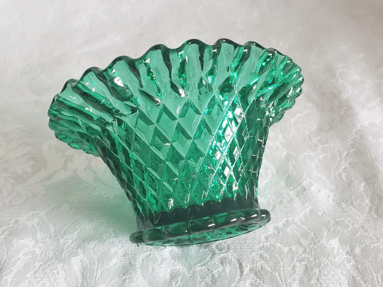 Billede 1 - Grøn glasskål