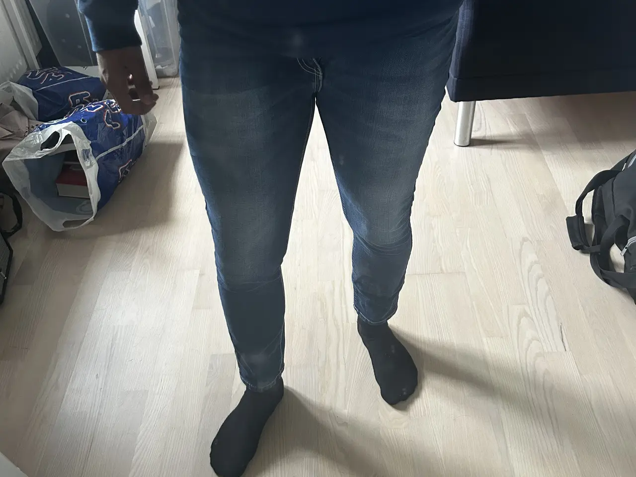Billede 6 - Skinny blå jeans fra DNMX, medium
