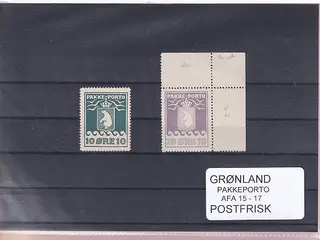 Grønland - Pakkeporto AFA - 15 - 17 - Postfrisk