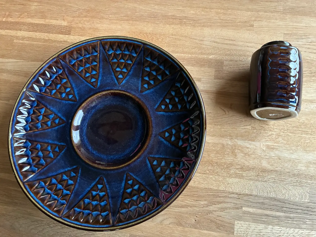 Billede 3 - Søholm keramik sæt – Fad og vase – Einar Johansen