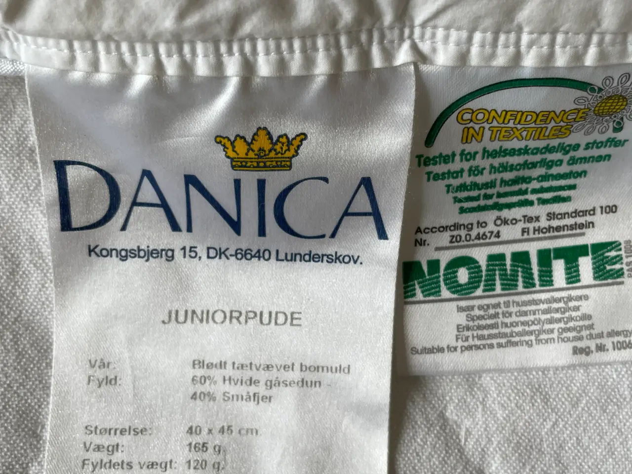 Billede 2 - Junior dun-pude og -dyne