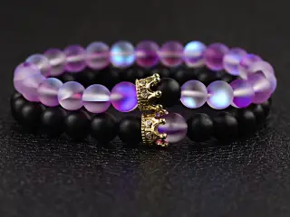 Armbånd,smykke sæt.udført i Acua Quarts.onyx